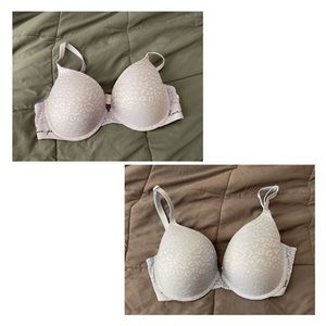 2 PINK Victoria Secret Lace Push Up Bra